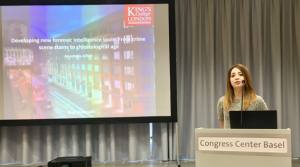 Anastasia Aliferi from King's College London presenting at the Verogen workshop on new epigenetic markers specific to chronological age